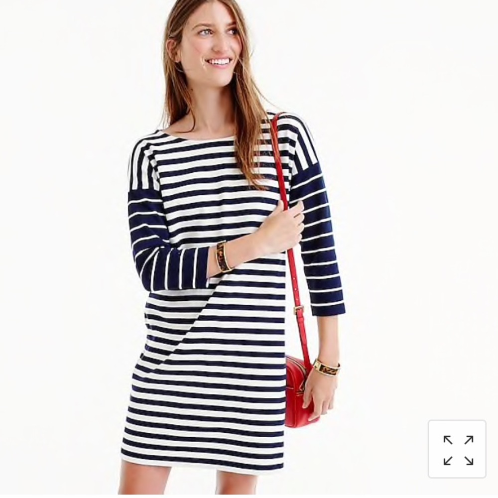 J. Crew Colorblock 100% cotton striped dress!